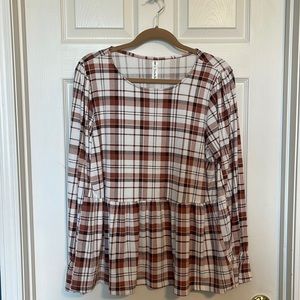 Vanilla Bay plaid top